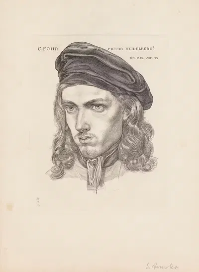 Портрет художника Карла Филиппа Фора by Самуэль Амслер, 1818 — digital art print download