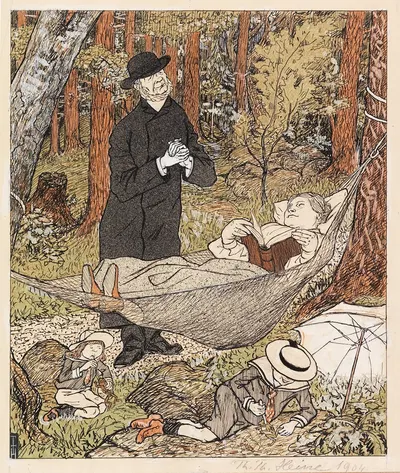 Опасные (запрещенные) книги by Томас Теодор Хейн, 1904 — digital art print download