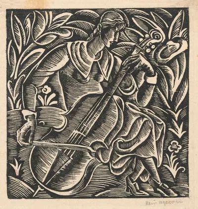 Девушка, играющая на виолончели by Вацлав Вансович, 1922 — digital art print download