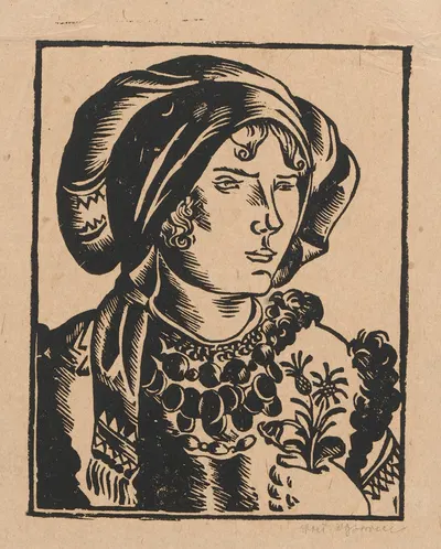 Голова Гуцулки by Вацлав Вансович, 1925 — digital art print download