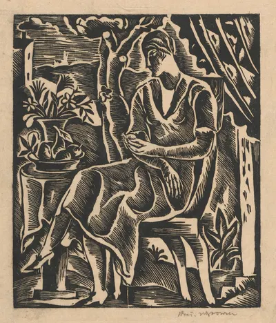 Дама с фруктами by Вацлав Вансович, 1922 — digital art print download