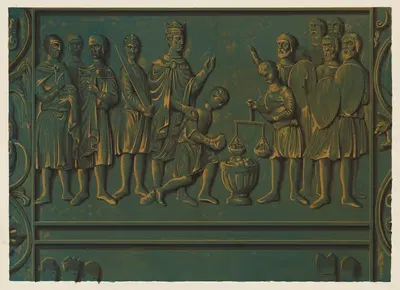 Панель бронзовой двери в Гнезненском соборе by Адриан Глебоцкий, 1860 - 1869 — digital art print download