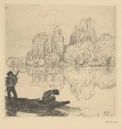 Рыбак by Альберт Хауайзен, 1901 — digital art print download