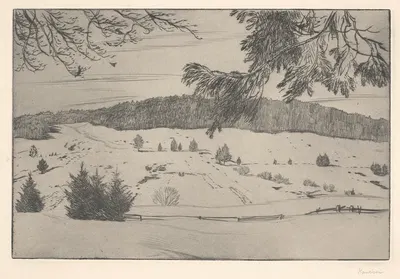 Winter by Albert Haueisen, 1904 — digital art print download