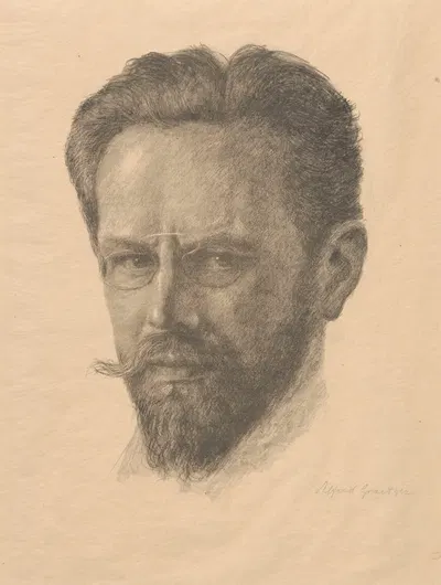 Профессор Вернер Зомбар by Альфред Гратцер, 1906 — digital art print download