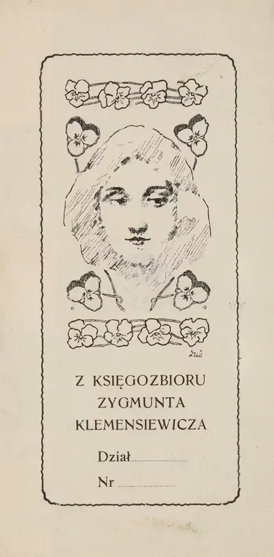 Экслибрис Зигмунда Клеменсевича (1874-1948) by Антоний Станислав Процайлович, 1874-1948 — digital art print download