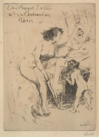 Adresse de Edm. Sagot Éditeur by Armand Berton, 1909 — digital art print download