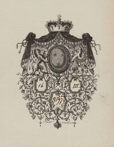 Экслибрис; герцог д'Арнберг; Христос, защитник мой by Огюст Феликс Шуа — digital art print download