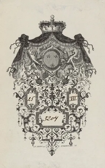 Экслибрис; герцог д'Арнберг; Христос, защитник мой by Огюст Феликс Шуа — digital art print download