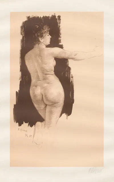 Weiblicher Akt by Bruno Héroux, 1910 — digital art print download