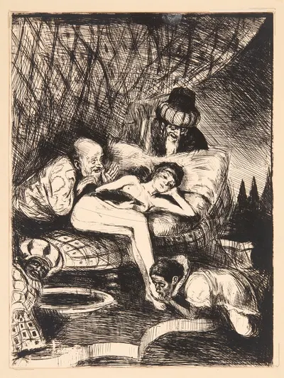 Susanna and the Elders by Bruno Schulz, 1920-1921 — digital art print download
