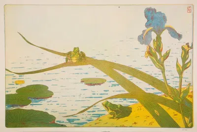 Лягушки и ирисы by Шарль-Луи Удар, 1894 — digital art print download