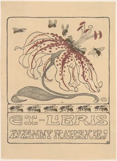 Экслибрис Зузанны Рабской (1882-1960) by Эдвард Окун, 1882-1960 — digital art print download