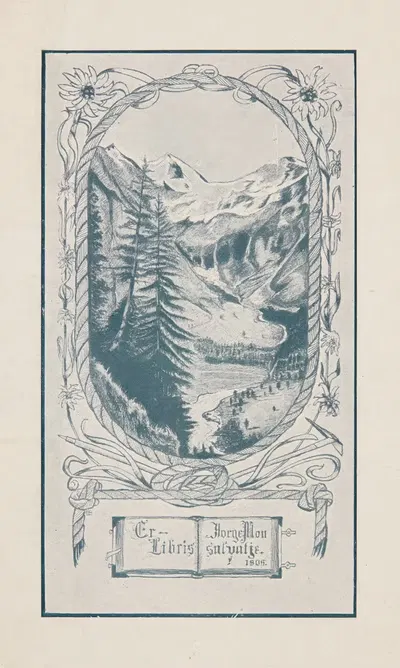 Экслибрис Хорге Монсальвате by Эльза Баезеке, 1905 — digital art print download
