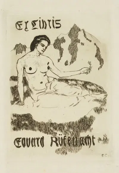 Экслибрис Эдуарда Рюфенахта by Эмиль Кардина, 1903 — digital art print download