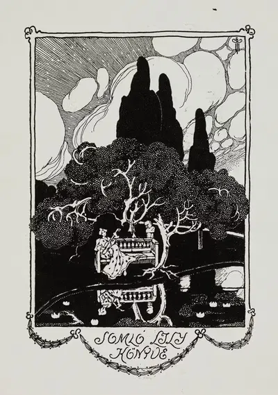 Bookplate; Somlo Lily Könyve by Émil Sarkadi, 1907-1908 — digital art print download