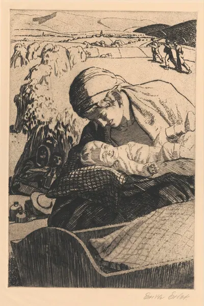 Родина by Эрих Эрлер, 1918 — digital art print download