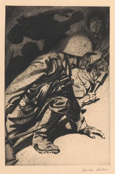 К буре by Эрих Эрлер, 1918 — digital art print download