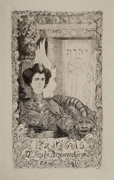Экслибрис Юзефа Држевецкого by Францишек Седлецкий, 1905 — digital art print download