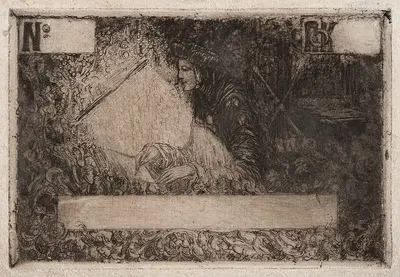 Графический художник в своей студии by Францишек Седлецкий, 1912 — digital art print download