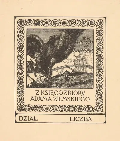 Экслибрис Адама Зимского by Францишек Турек, 1909 — digital art print download
