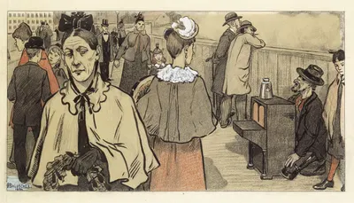 Ich hatt einen Kameraden (Zwischen Ost und West) by Hans Baluschek, 1896 — digital art print download