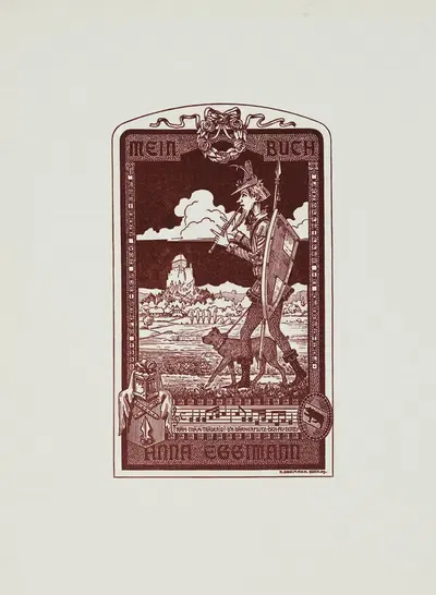 Экслибрис; Моя книга Анна Эггиман by Ханс Эггиманн, 1909 — digital art print download