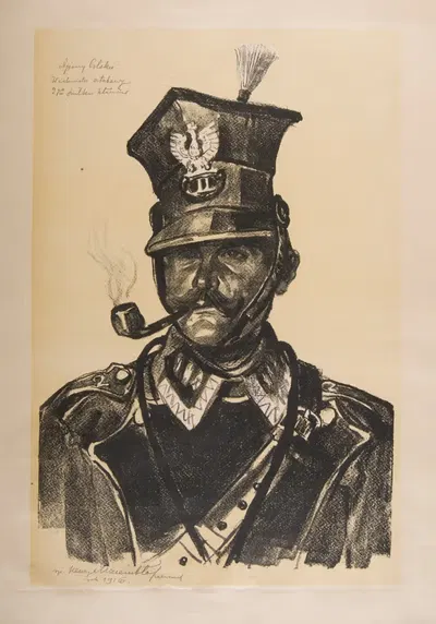 Польские легионы – штабс-капитан 2-го полка уланов by Генрик Узиембло, 1916 — digital art print download