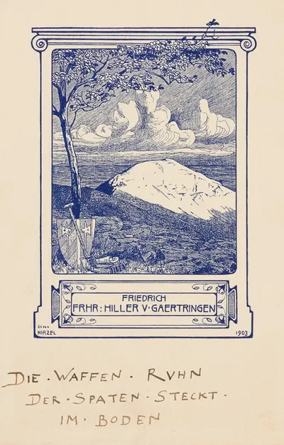 Книга; Фридрих Фрг Хиллер фон Гертринген by Герман Хирцель, 1903 — digital art print download