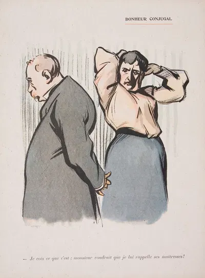 Bonheur conjugal by Hermann-Paul, 1902 — digital art print download