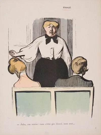 Fiance. by Hermann-Paul, 1902 — digital art print download