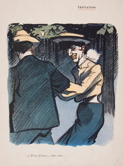 Tentation by Hermann-Paul, 1902 — digital art print download