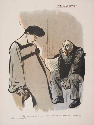 Vers l'adultere by Hermann-Paul, 1902 — digital art print download