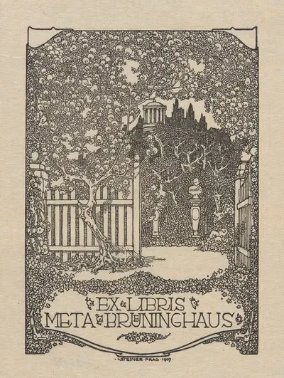 Экслибрис Меты Брейнингхаус by Хуго Штайнер-Праг, 1907 — digital art print download