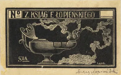 Экслибрис Феликаса Лопиньского (1866-1941) by Игнацы Лопеиньский, 1866-1941 — digital art print download