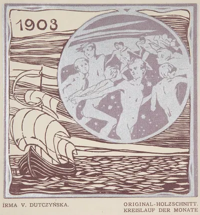 Круговорот месяцев by Ирма Дучыньска, 1903 — digital art print download