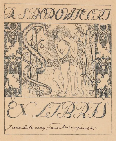 Экслибрис Стефана Юзефа Боровецкого (1881–1937) by Яцек Мержейевский, 1881–1937 — digital art print download