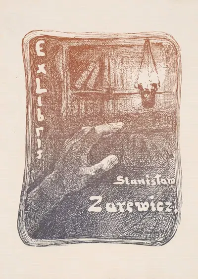 Экслибрис Станислава Заревича (1874-1931). by Ян Канты Гумовский, 1874-1931 — digital art print download