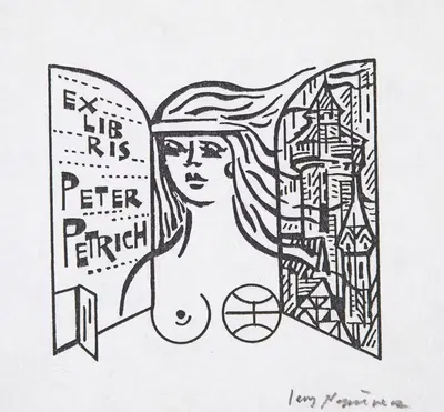 Ekslibris Peter Petrich by Jerzy Napieracz, 1992 — digital art print download