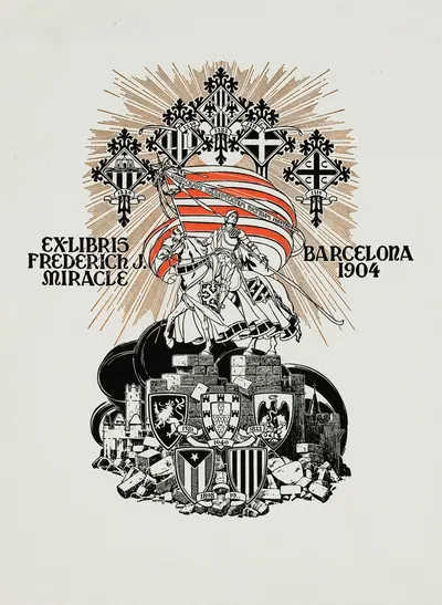 Экслибрис Фридриха Дж. Миракла by Хосе Триадо, 1904 — digital art print download