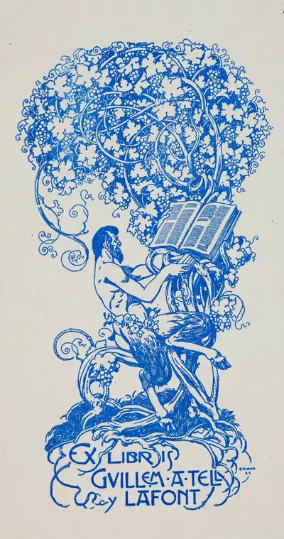 Экслибрис Гийома А Тель и Лафон by Хосе Триадо, 1903 — digital art print download