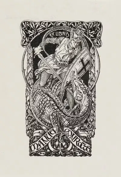 Экслибрис Мануэля Конротте by Хосе Триадо, 1900 — digital art print download