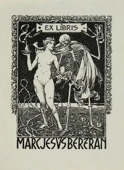 Экслибрис Марча Иисуса Бертрана by Хосе Триадо, 1906 — digital art print download