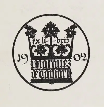 Экслибрис маркиза де Тамарит [Хосеп де Сульвес Монтгут] by Хосе Триадо, 1902 — digital art print download