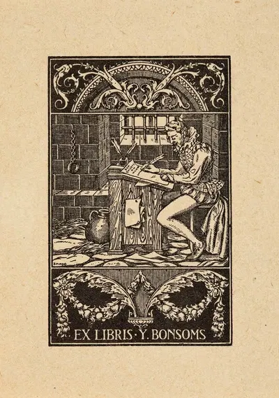 Экслибрис Я. Бонсомса by Хосе Триадо, 1902 — digital art print download