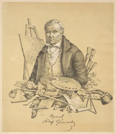 Автопортрет Юзефа Гилария Гловацкого by Юзеф Гиларий Гловацкий, 1855 — digital art print download