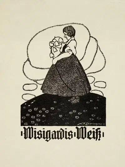 Экслибрис; Визигардис Вайс by Карл Фридрих Церингер, 1910 — digital art print download