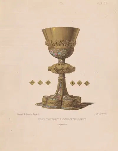 Enameled Chalice in the Wrocław Cathedral by Leon Dembowski, 1860 - 1869 — digital art print download