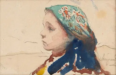 Деревенская девушка by Леон Вычулковский, 1906 - 1908 — digital art print download