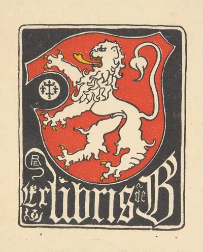 Экслибрис неизвестного владельца by Лоренц Макс Ройде, 1899-1911 — digital art print download
